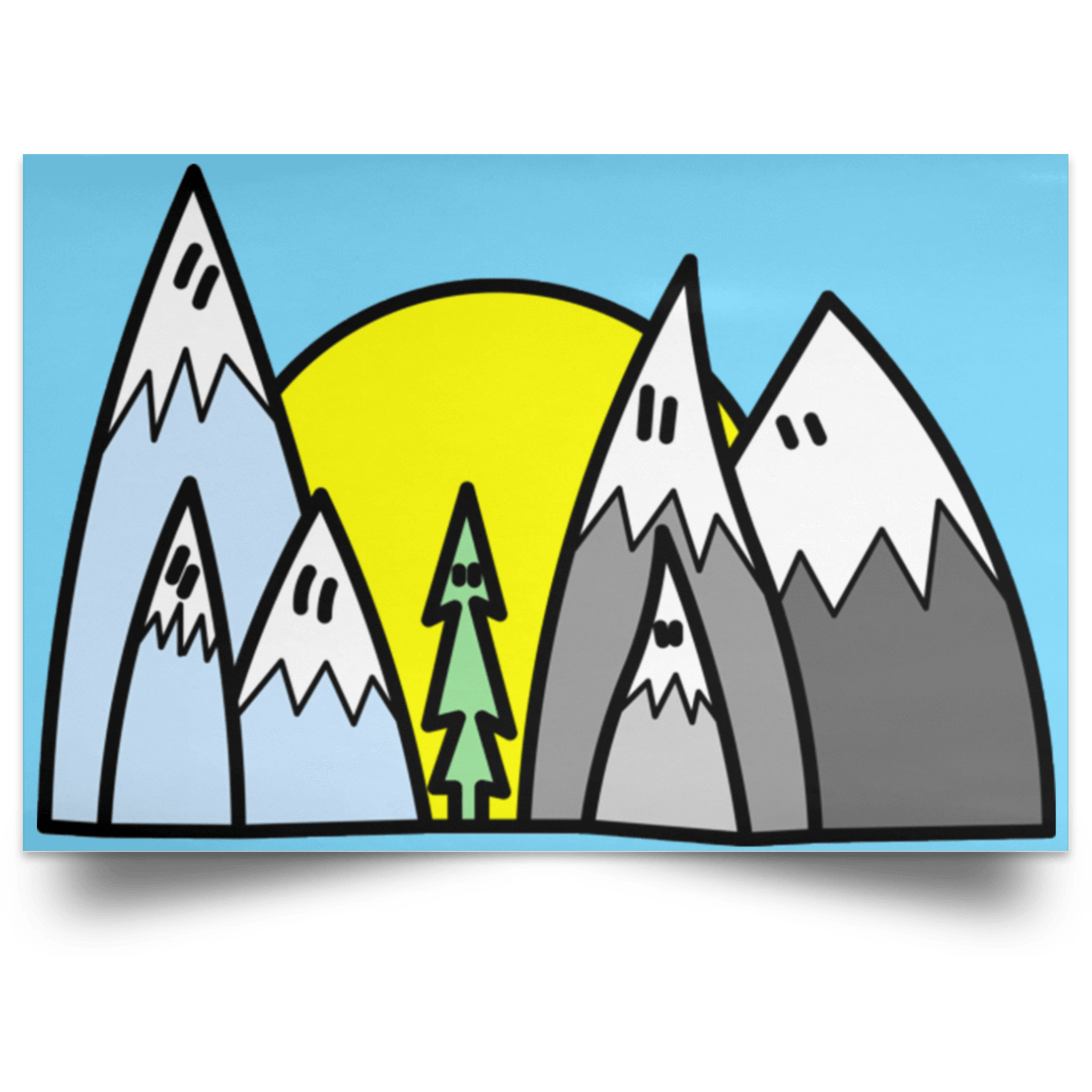 Housewares Columbia Blue / 18" x 12" Be Different Landscape Poster