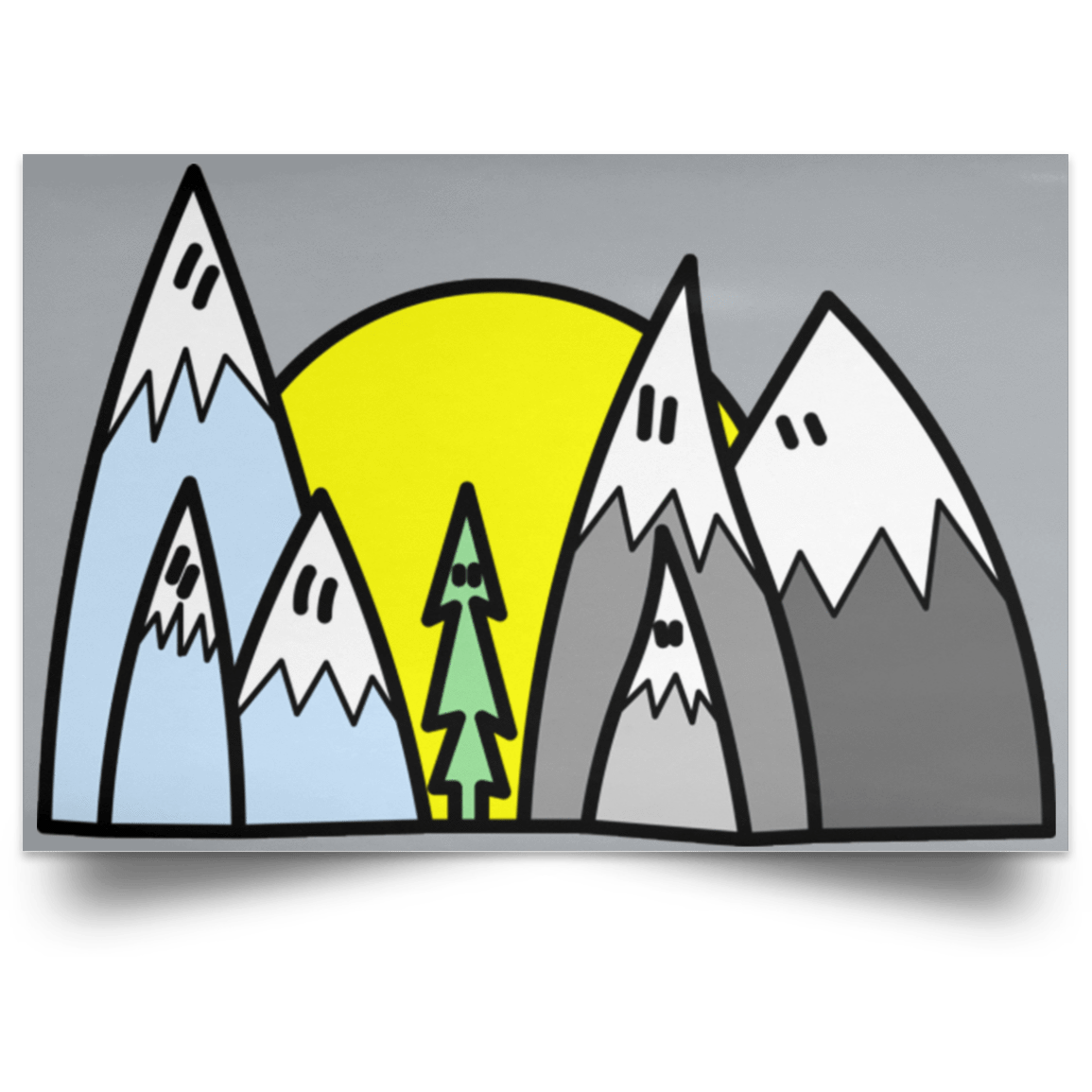 Housewares Grey / 18" x 12" Be Different Landscape Poster