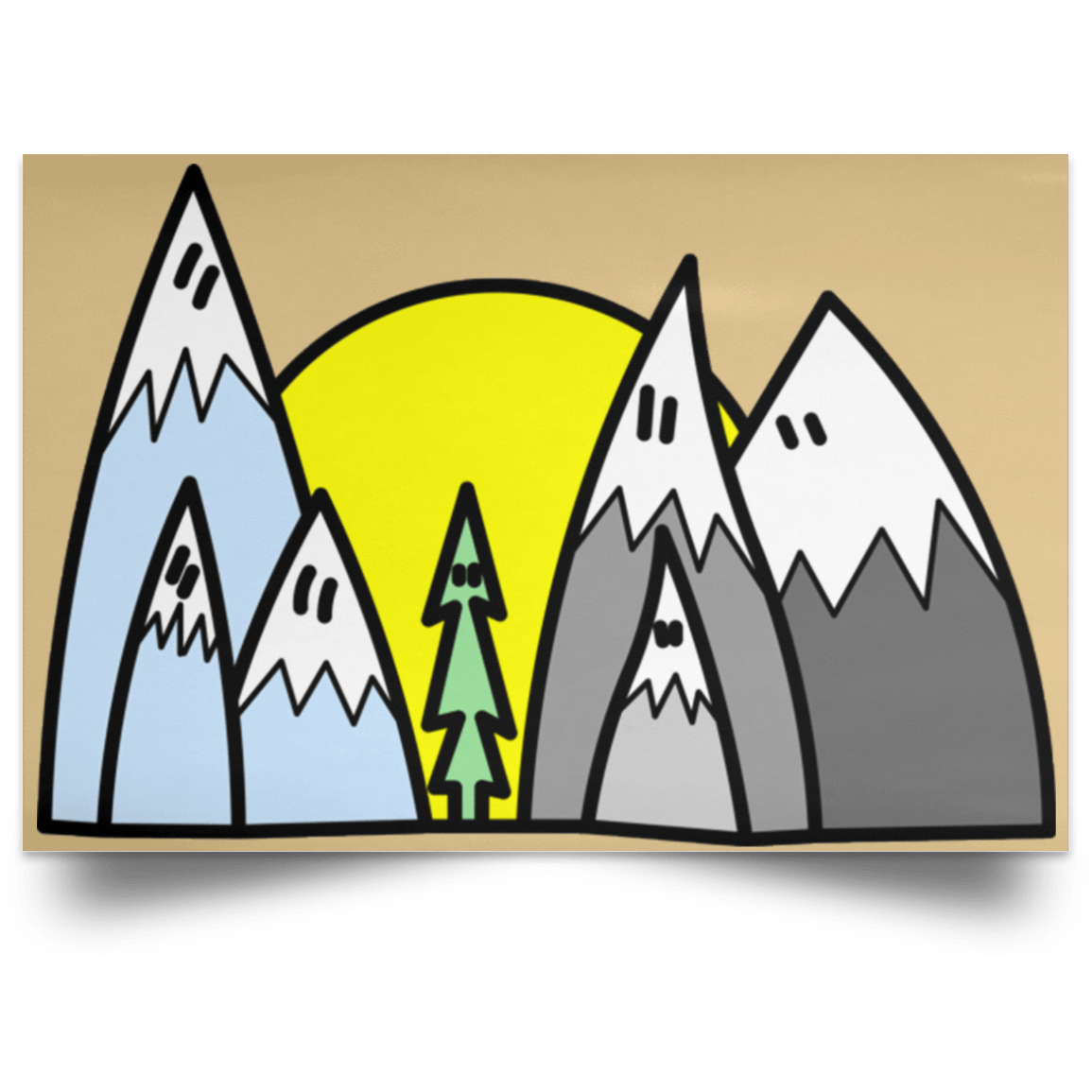 Housewares Tan / 18" x 12" Be Different Landscape Poster