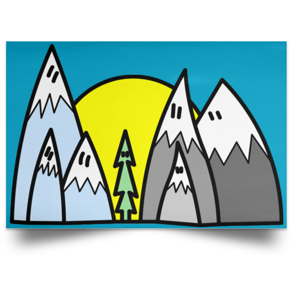 Housewares Turquoise / 18" x 12" Be Different Landscape Poster