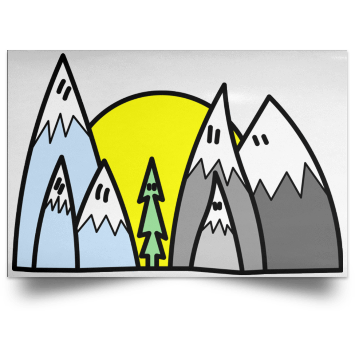 Housewares White / 18" x 12" Be Different Landscape Poster