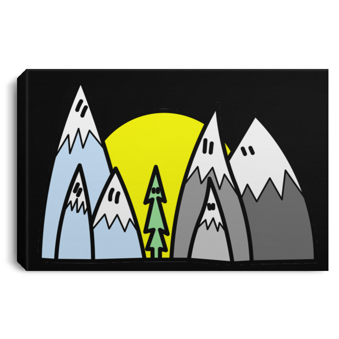 Housewares Black / 12" x 8" Be Different Premium Landscape Canvas