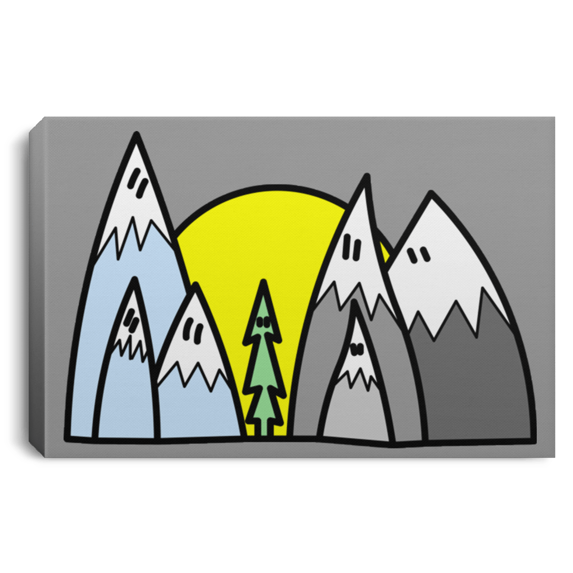 Housewares Gray / 12" x 8" Be Different Premium Landscape Canvas