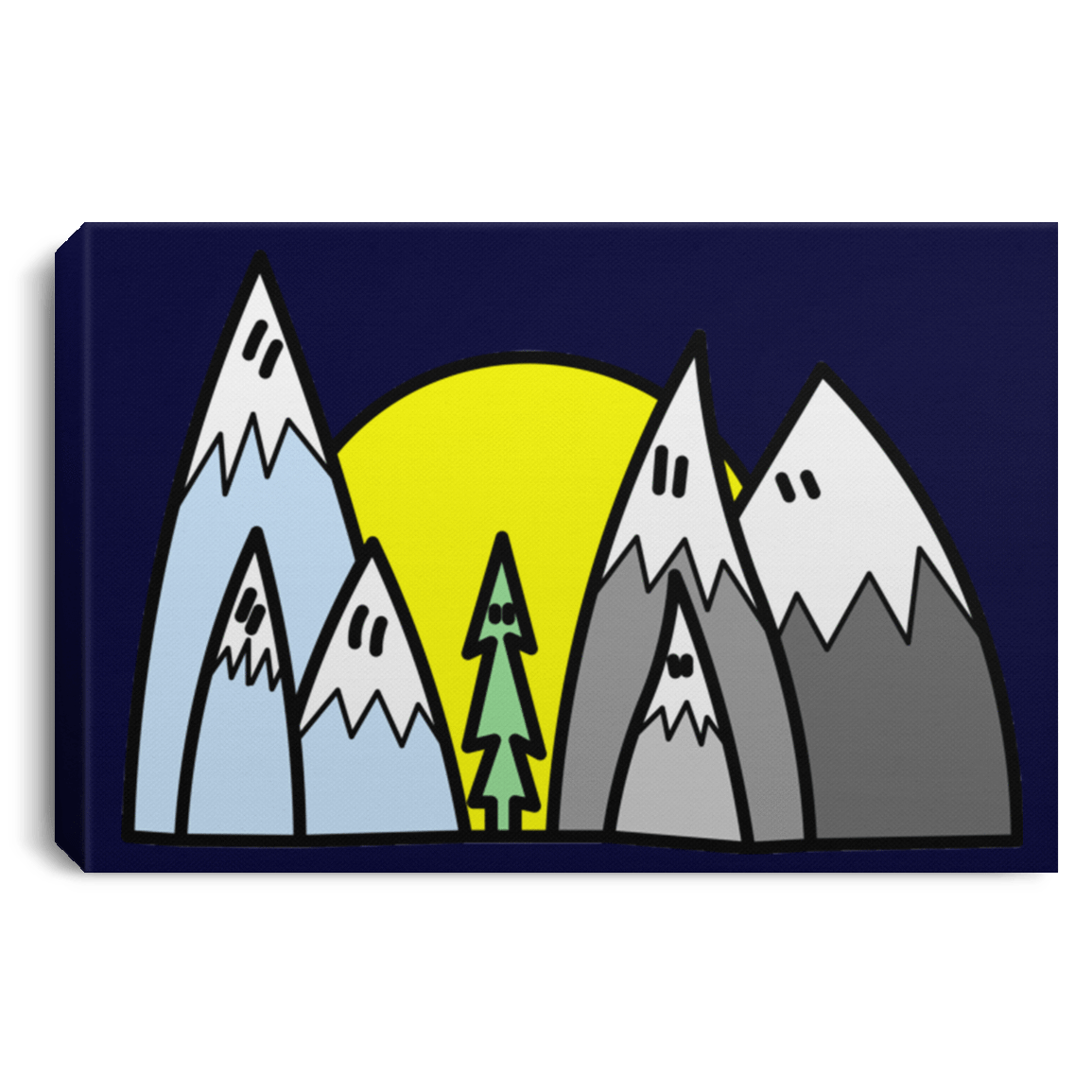 Housewares Navy / 12" x 8" Be Different Premium Landscape Canvas