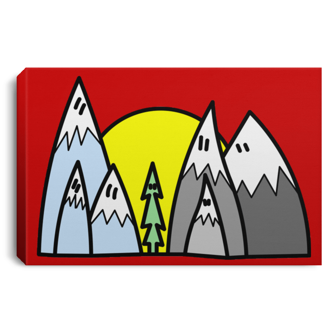 Housewares Red / 12" x 8" Be Different Premium Landscape Canvas