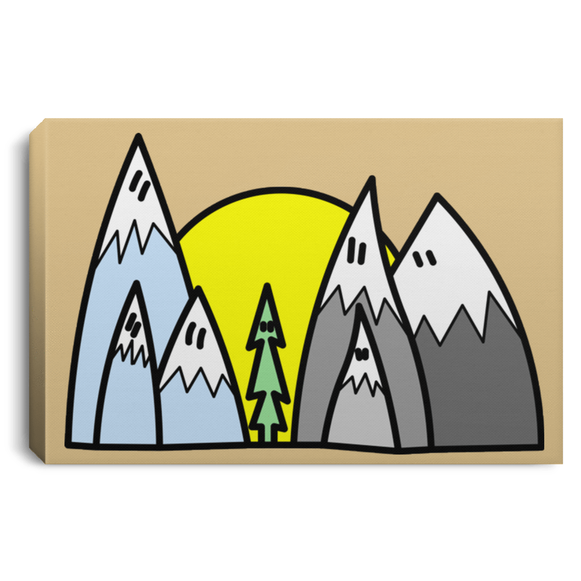 Housewares Tan / 12" x 8" Be Different Premium Landscape Canvas