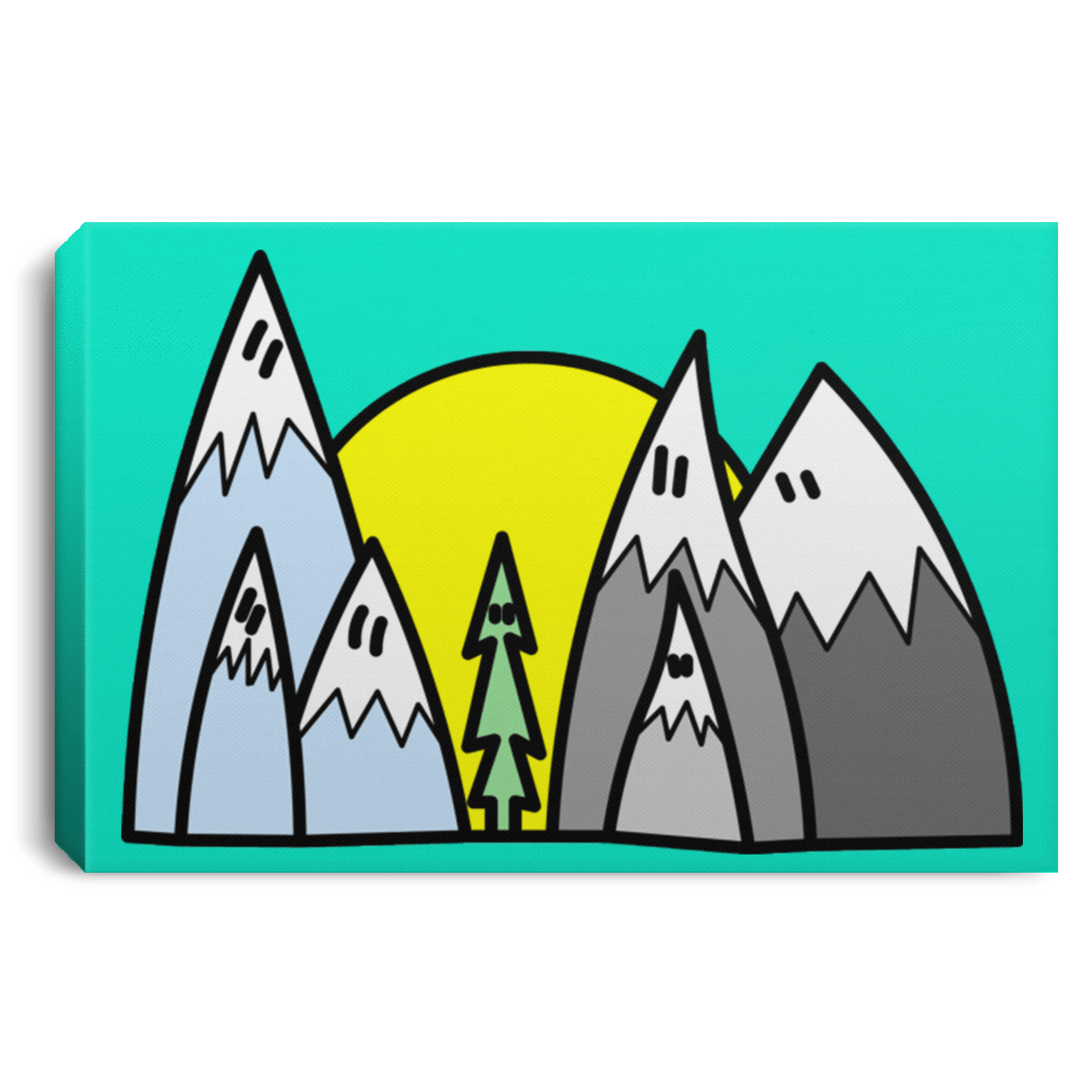 Housewares Teal / 12" x 8" Be Different Premium Landscape Canvas