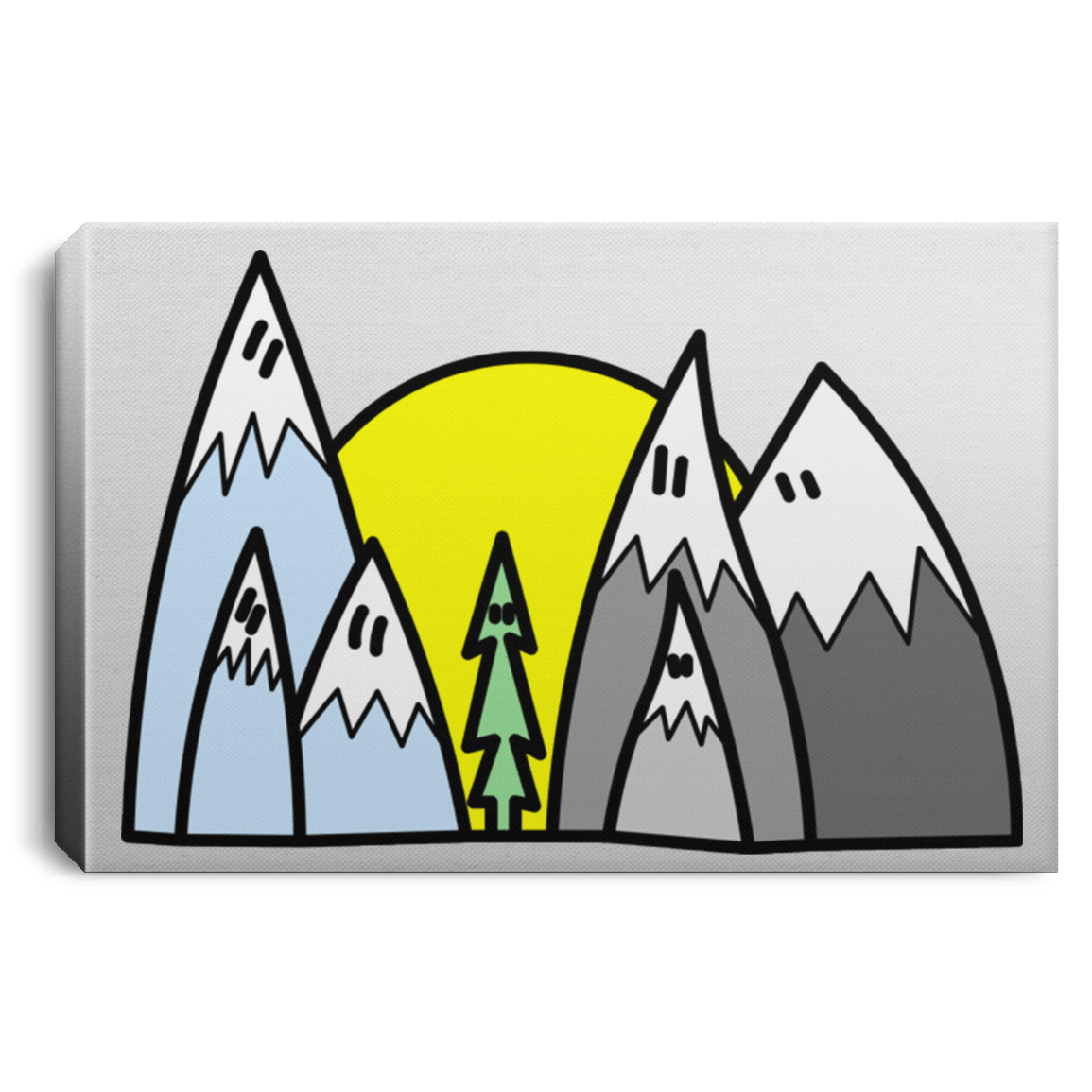 Housewares White / 12" x 8" Be Different Premium Landscape Canvas