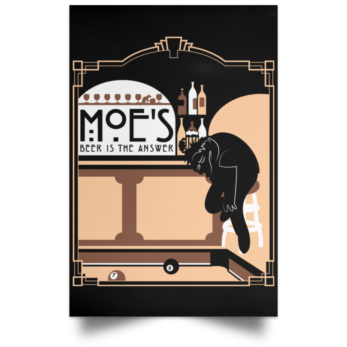 Beer Is The Answer Portrait Poster