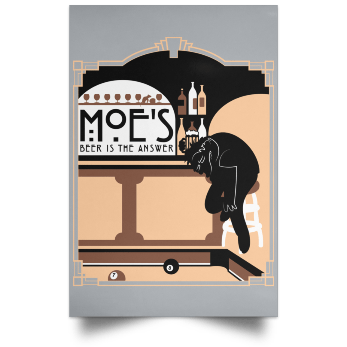 Housewares Grey / 12" x 18" Beer Is The Answer Portrait Poster