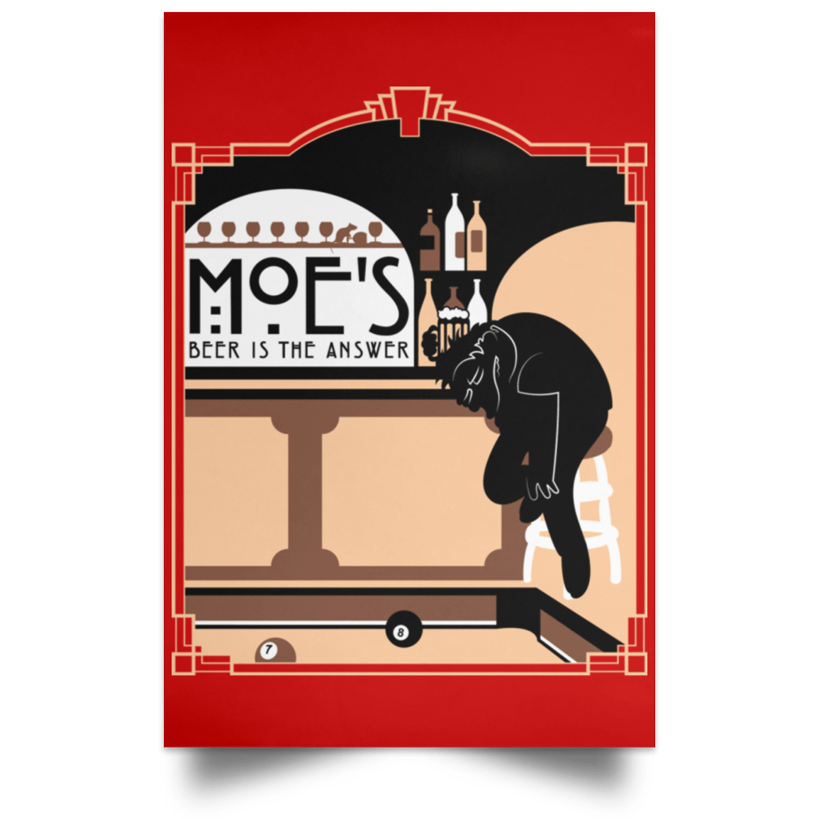 Beer Is The Answer Portrait Poster