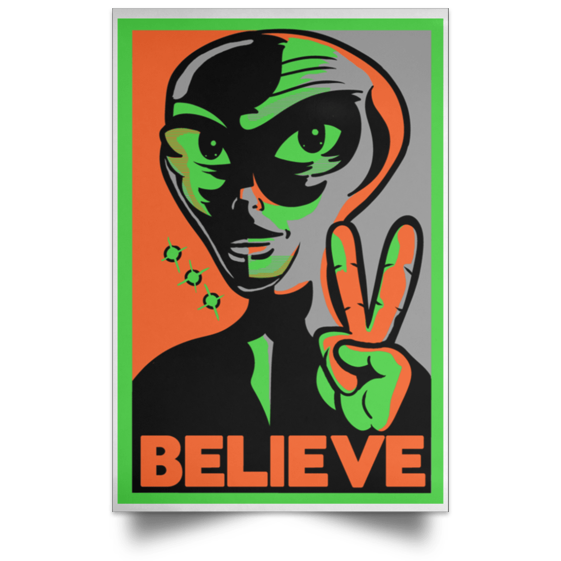 Housewares White / 12" x 18" Believe Portrait Poster