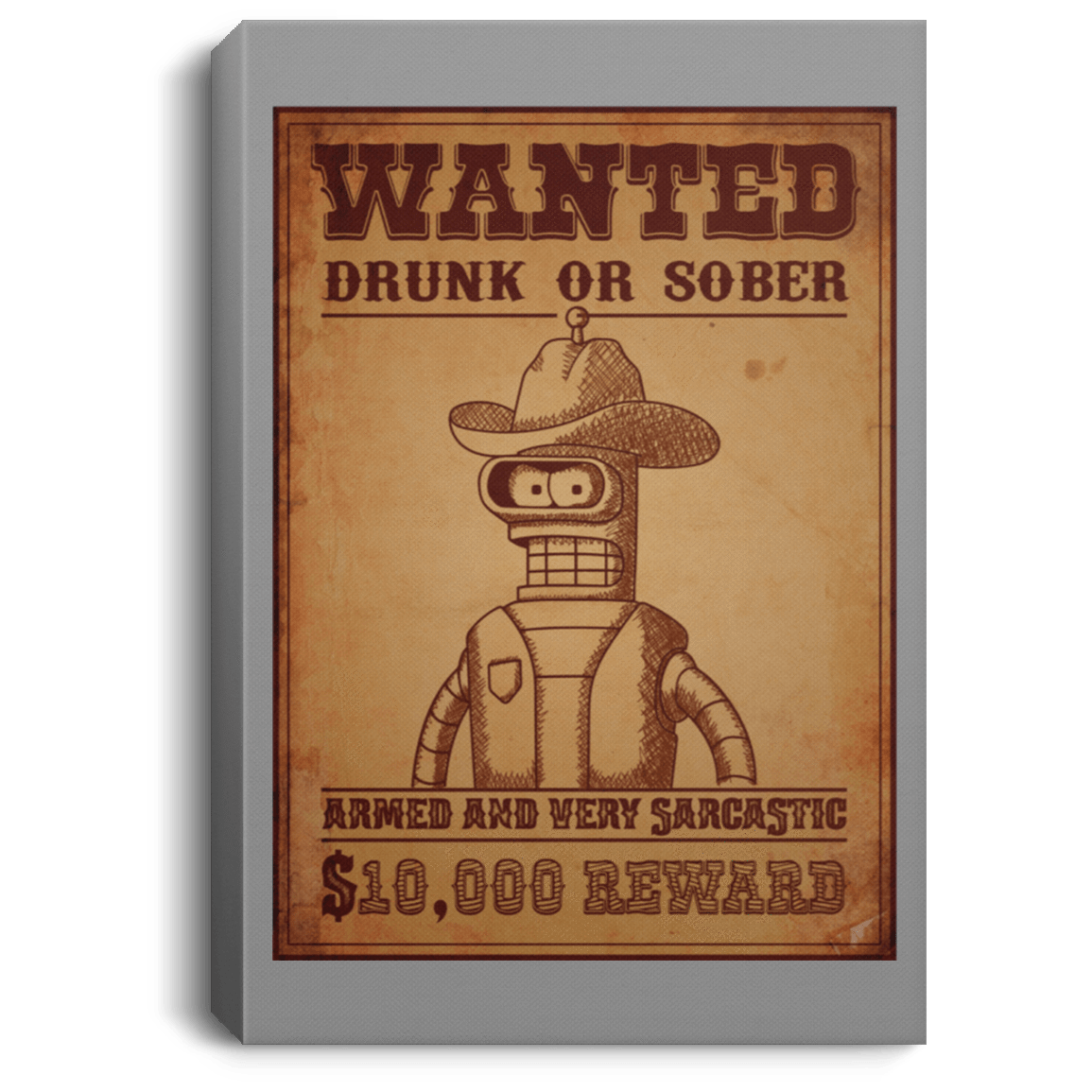 Housewares Gray / 8" x 12" Bender Wanted Premium Portrait Canvas