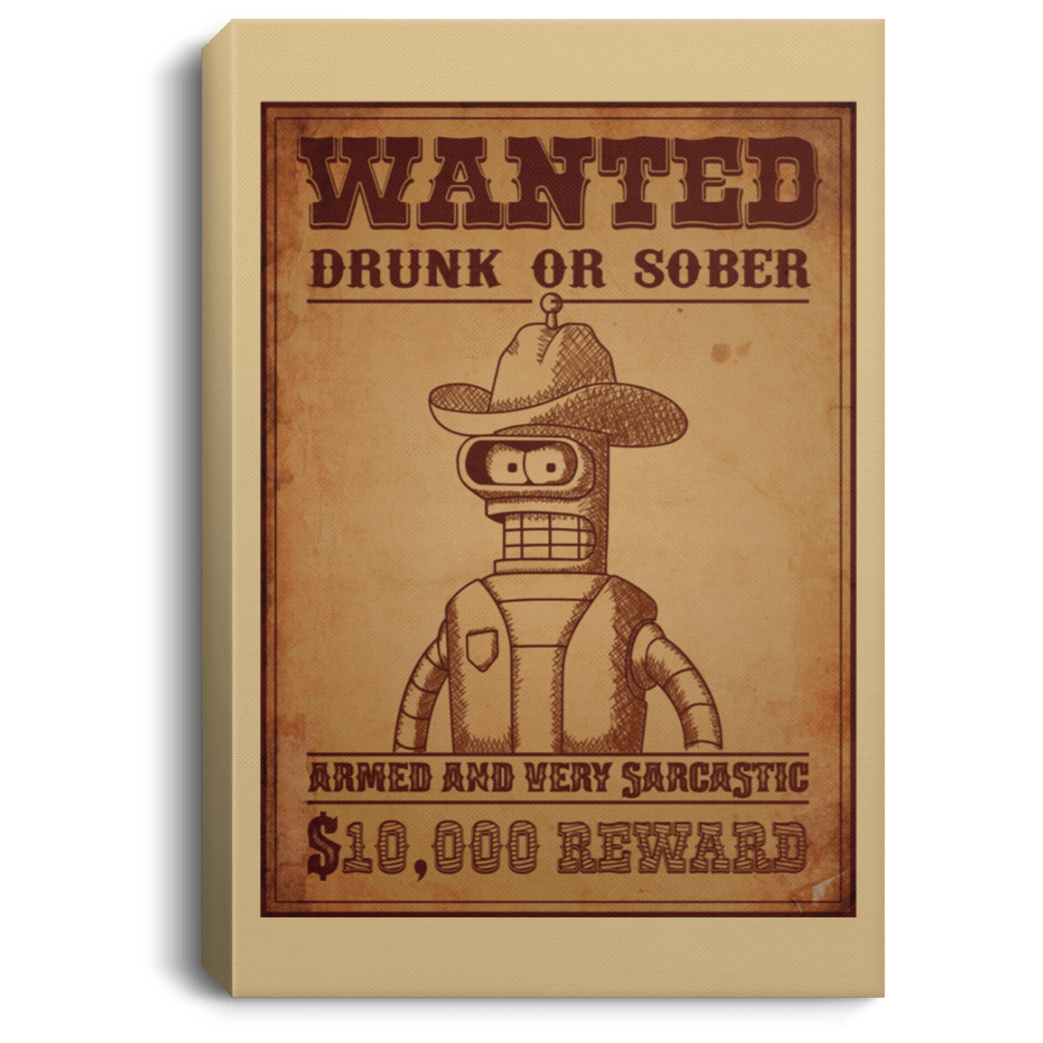 Housewares Tan / 8" x 12" Bender Wanted Premium Portrait Canvas