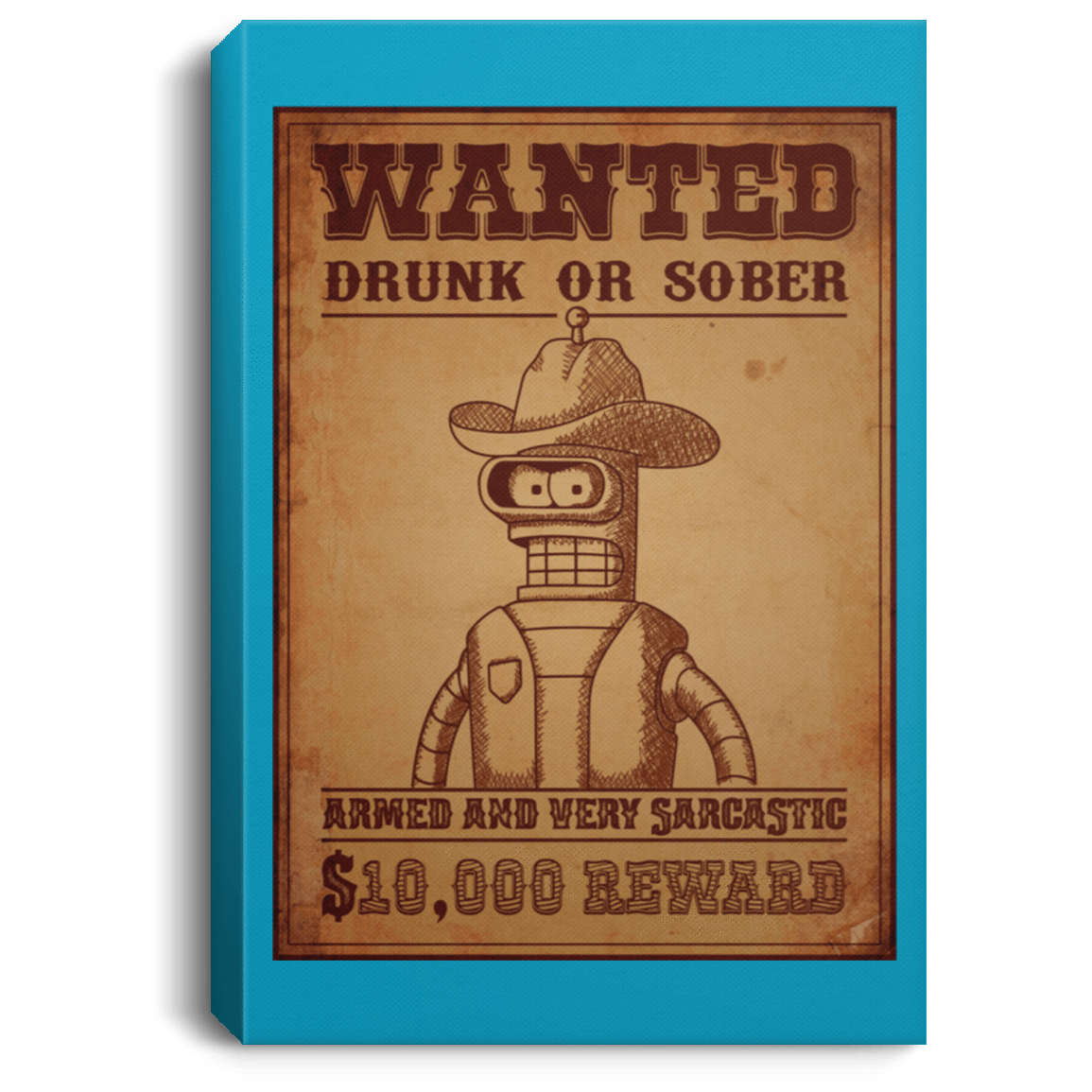 Housewares Turquoise / 8" x 12" Bender Wanted Premium Portrait Canvas