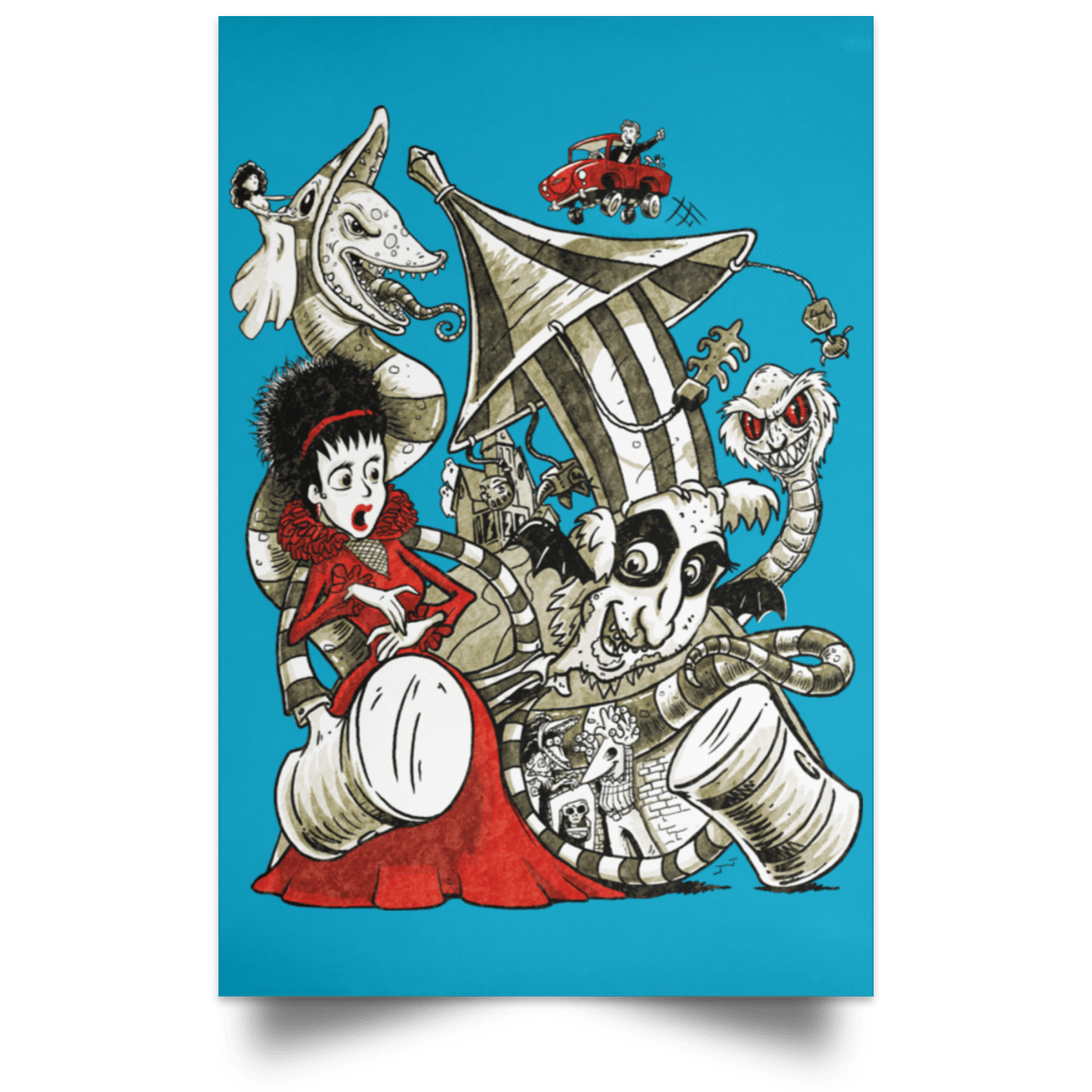 Housewares Turquoise / 12" x 18" Betelgeuse Portrait Poster