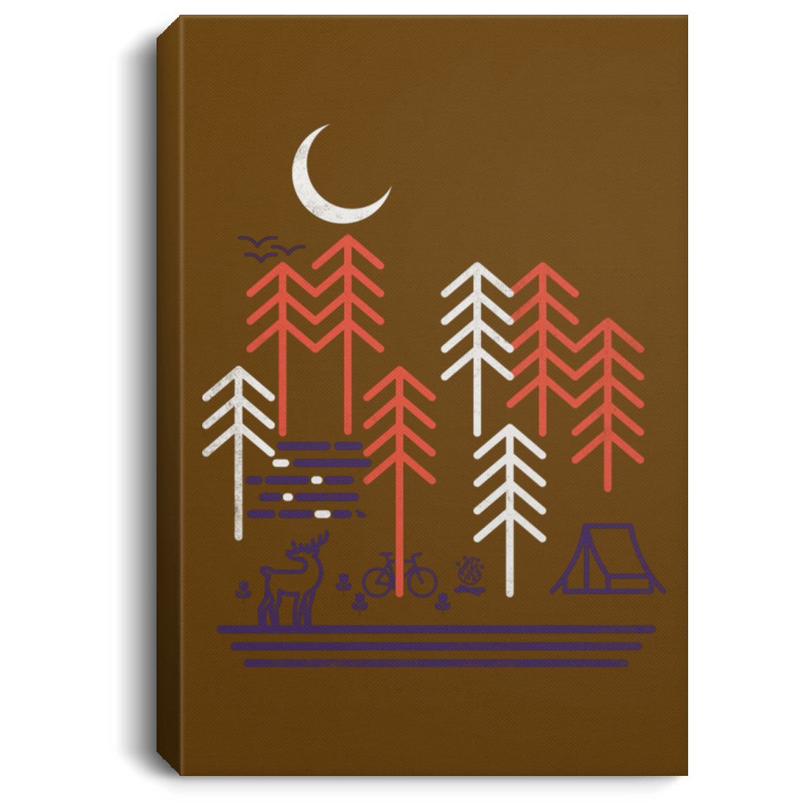 Housewares Brown / 8" x 12" Bicycle Days Premium Portrait Canvas