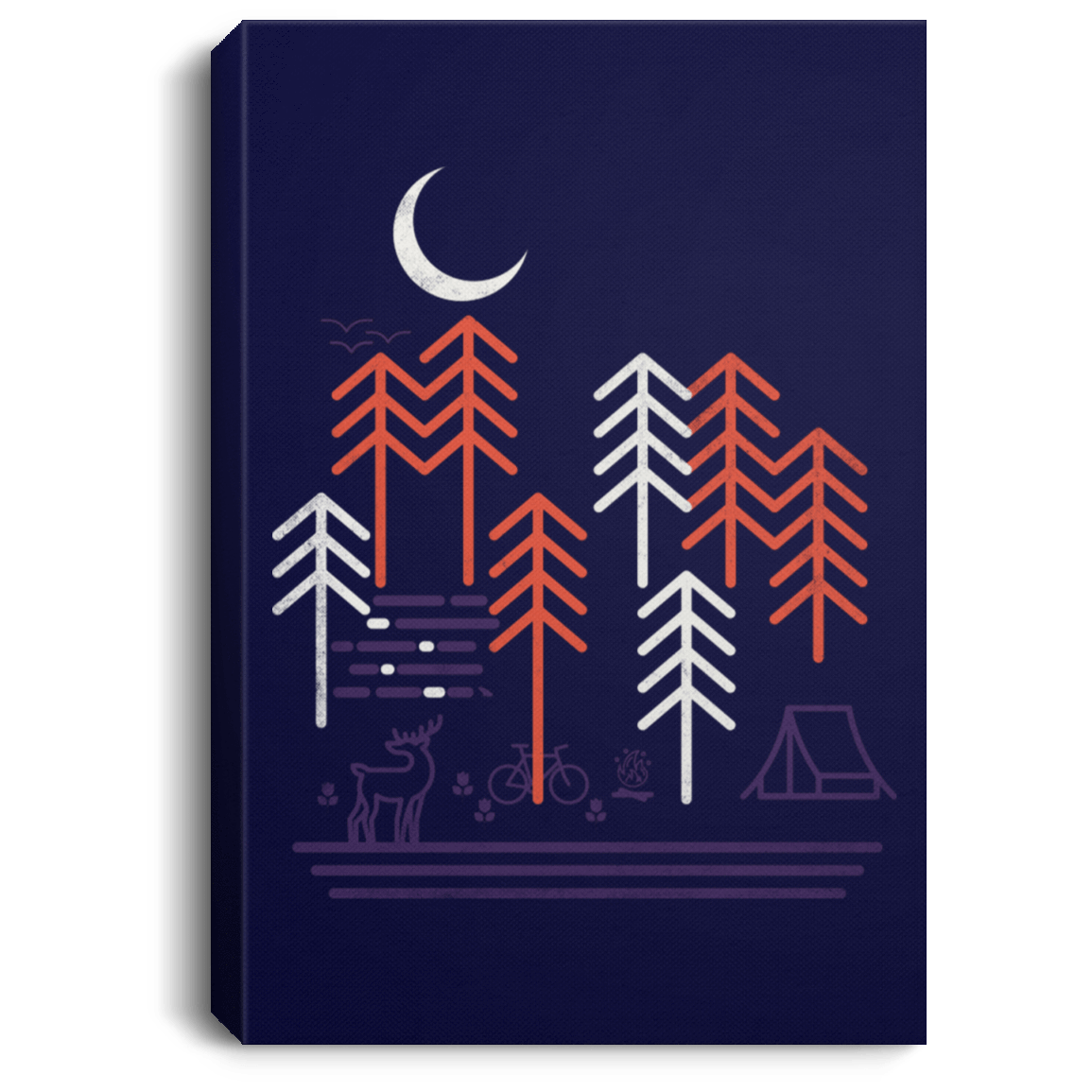 Housewares Navy / 8" x 12" Bicycle Days Premium Portrait Canvas