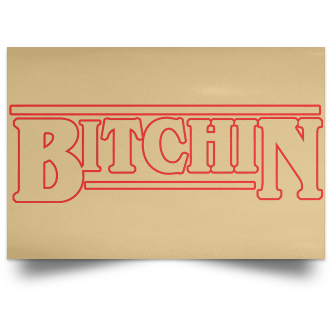 Housewares Tan / 18" x 12" Bitchin Landscape Poster