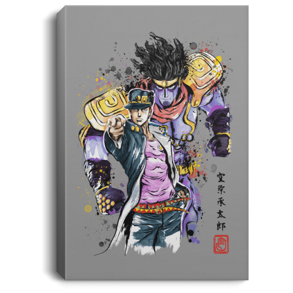 Housewares Gray / 8" x 12" Bizarre Adventure Watercolor Premium Portrait Canvas
