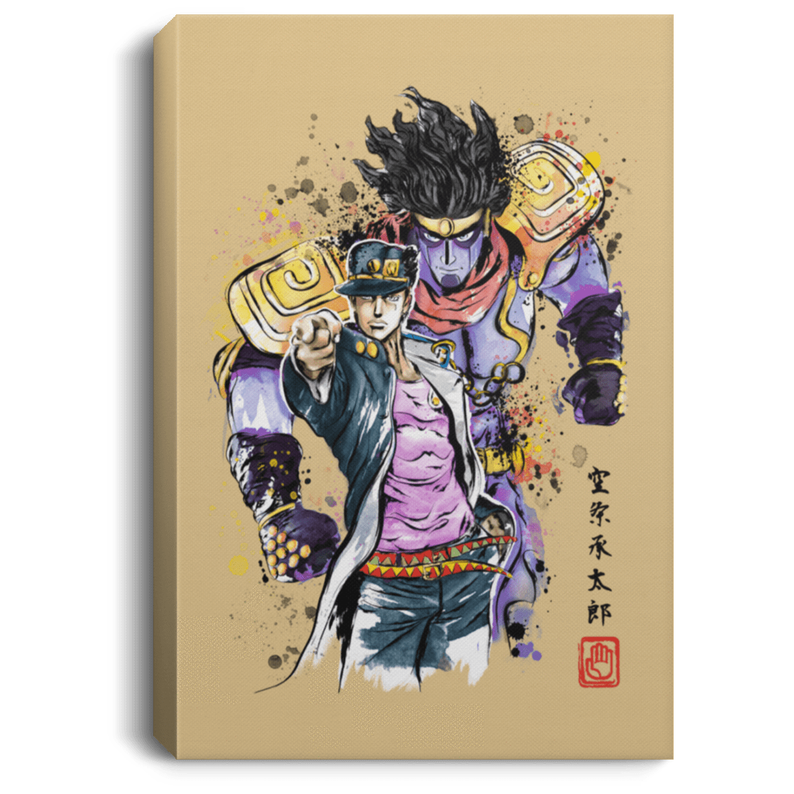 Housewares Tan / 8" x 12" Bizarre Adventure Watercolor Premium Portrait Canvas