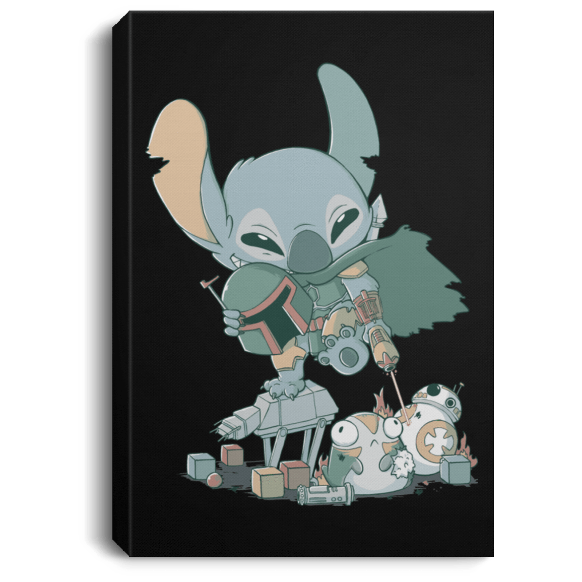 Housewares Black / 8" x 12" Boba Stitch Premium Portrait Canvas