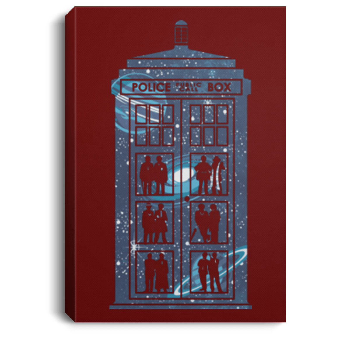 Housewares Maroon / 8" x 12" Box of Time and Space Premium Portrait Canvas