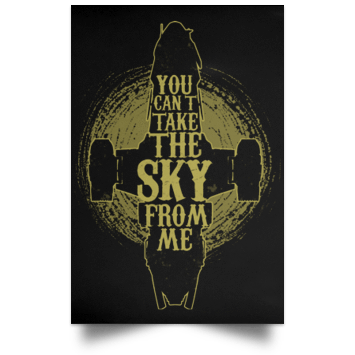 Housewares Black / 12" x 18" Can't take the sky Portrait Poster