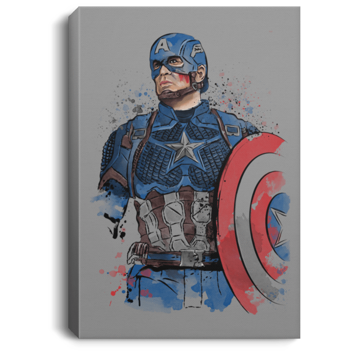 Housewares Gray / 8" x 12" Captain Watercolor Premium Portrait Canvas