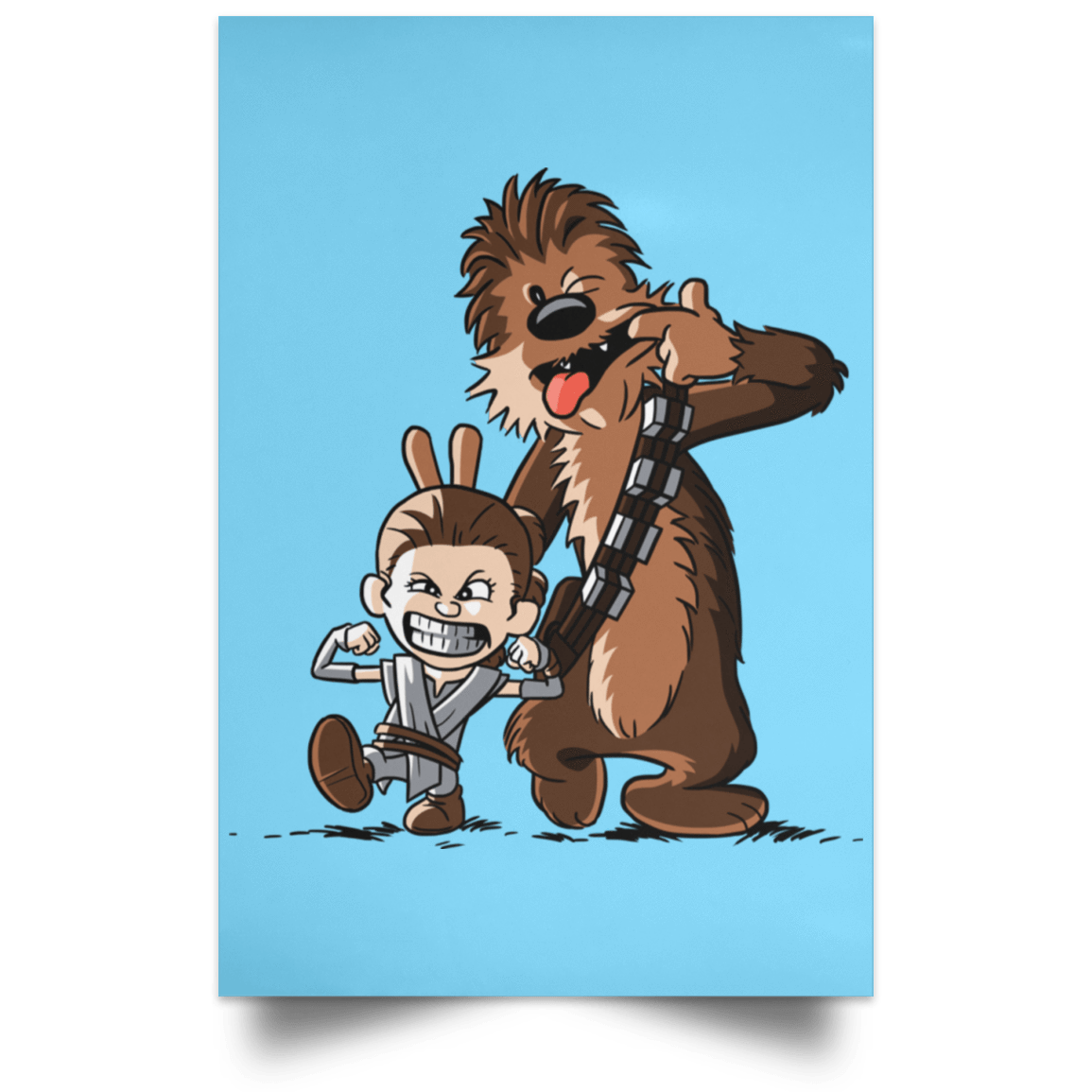 Housewares Columbia Blue / 12" x 18" Cartoon Rey Portrait Poster