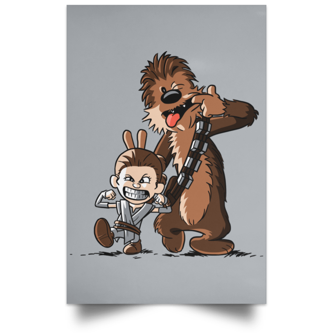 Housewares Grey / 12" x 18" Cartoon Rey Portrait Poster