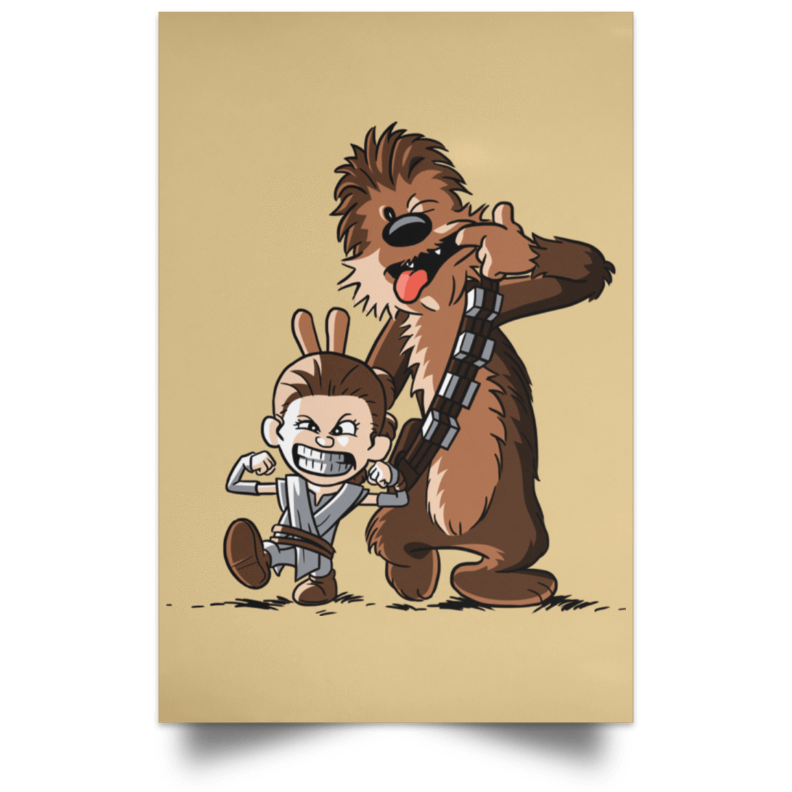 Housewares Tan / 12" x 18" Cartoon Rey Portrait Poster