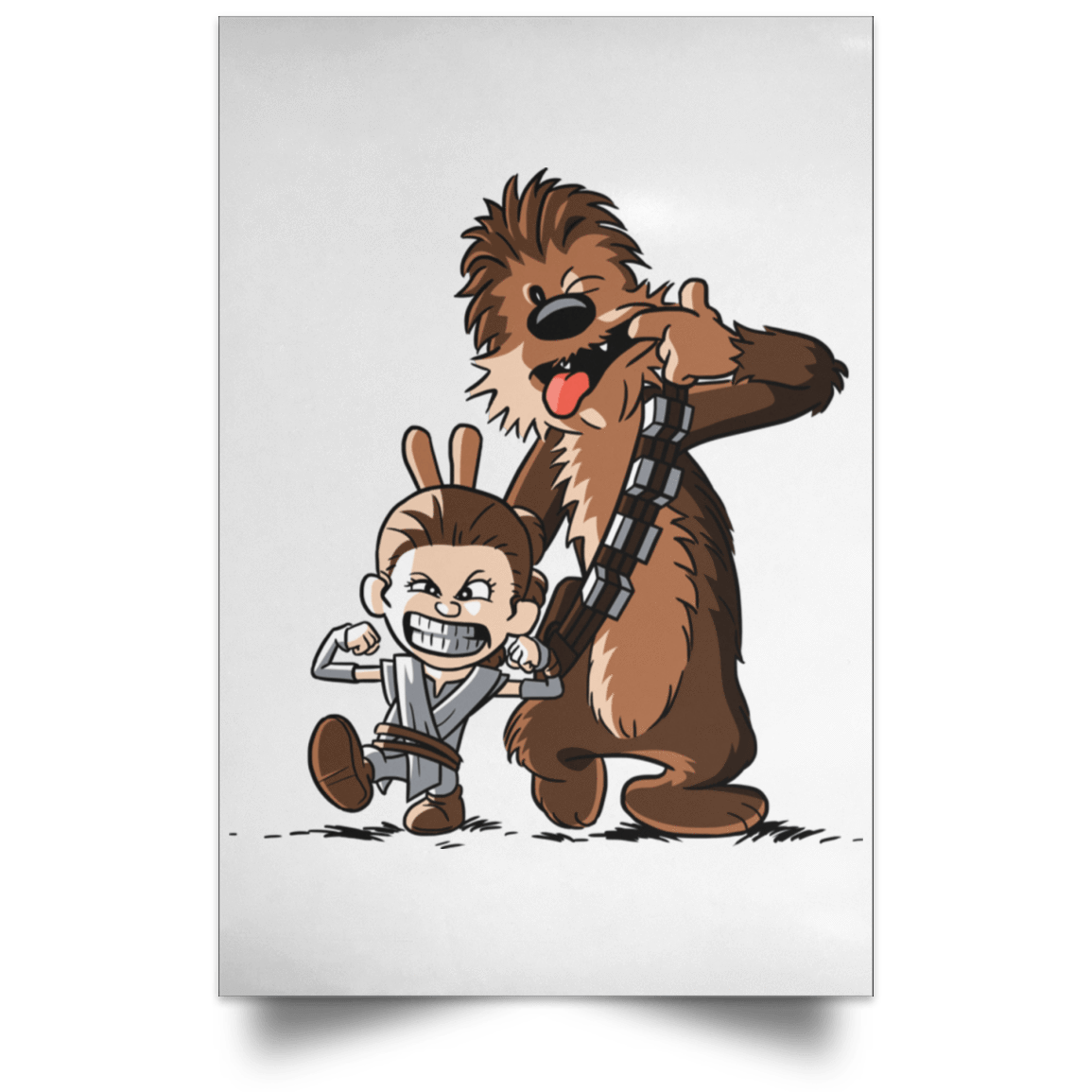 Housewares White / 12" x 18" Cartoon Rey Portrait Poster