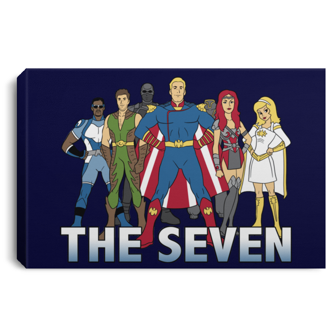 Housewares Navy / 12" x 8" Cartoon Seven Premium Landscape Canvas