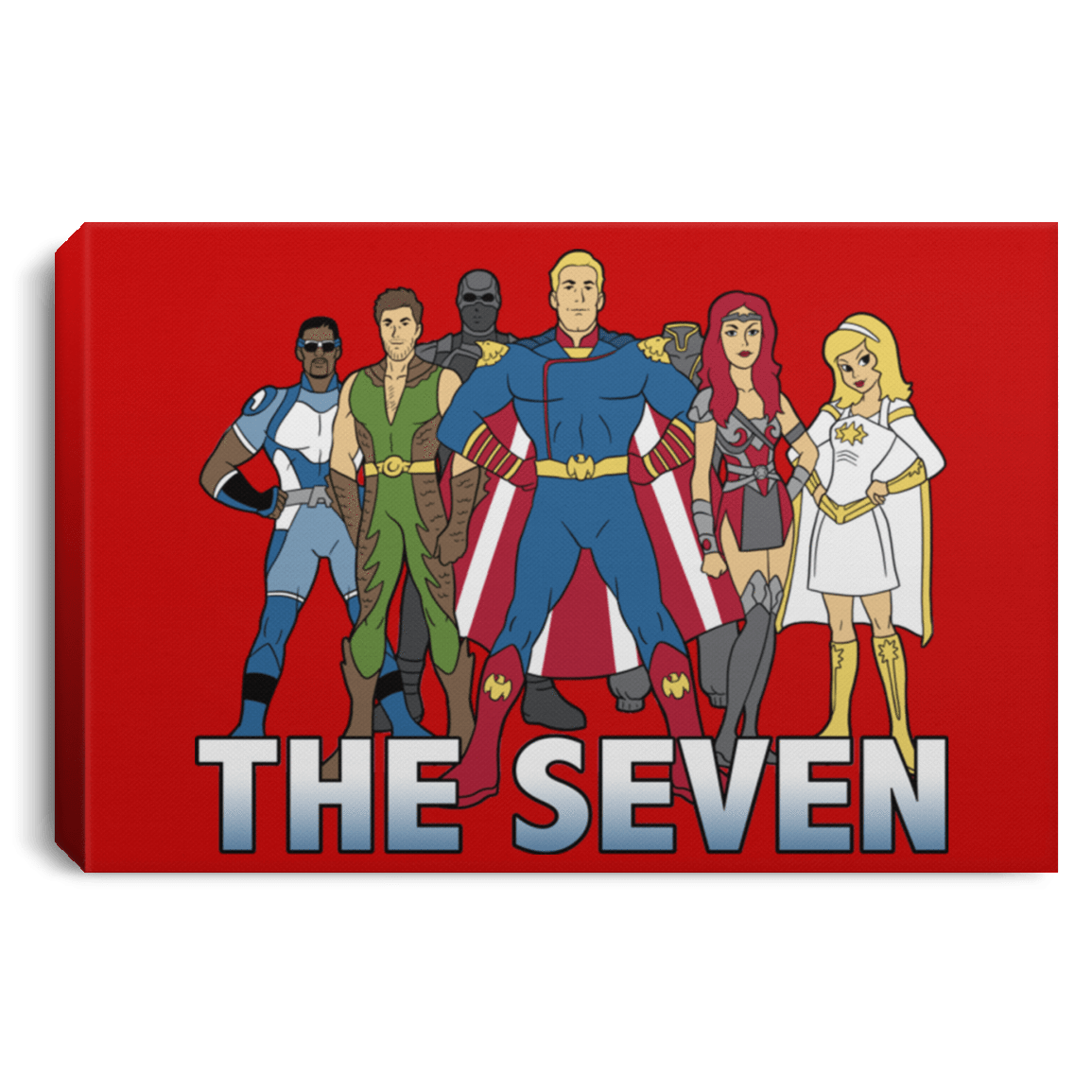Housewares Red / 12" x 8" Cartoon Seven Premium Landscape Canvas