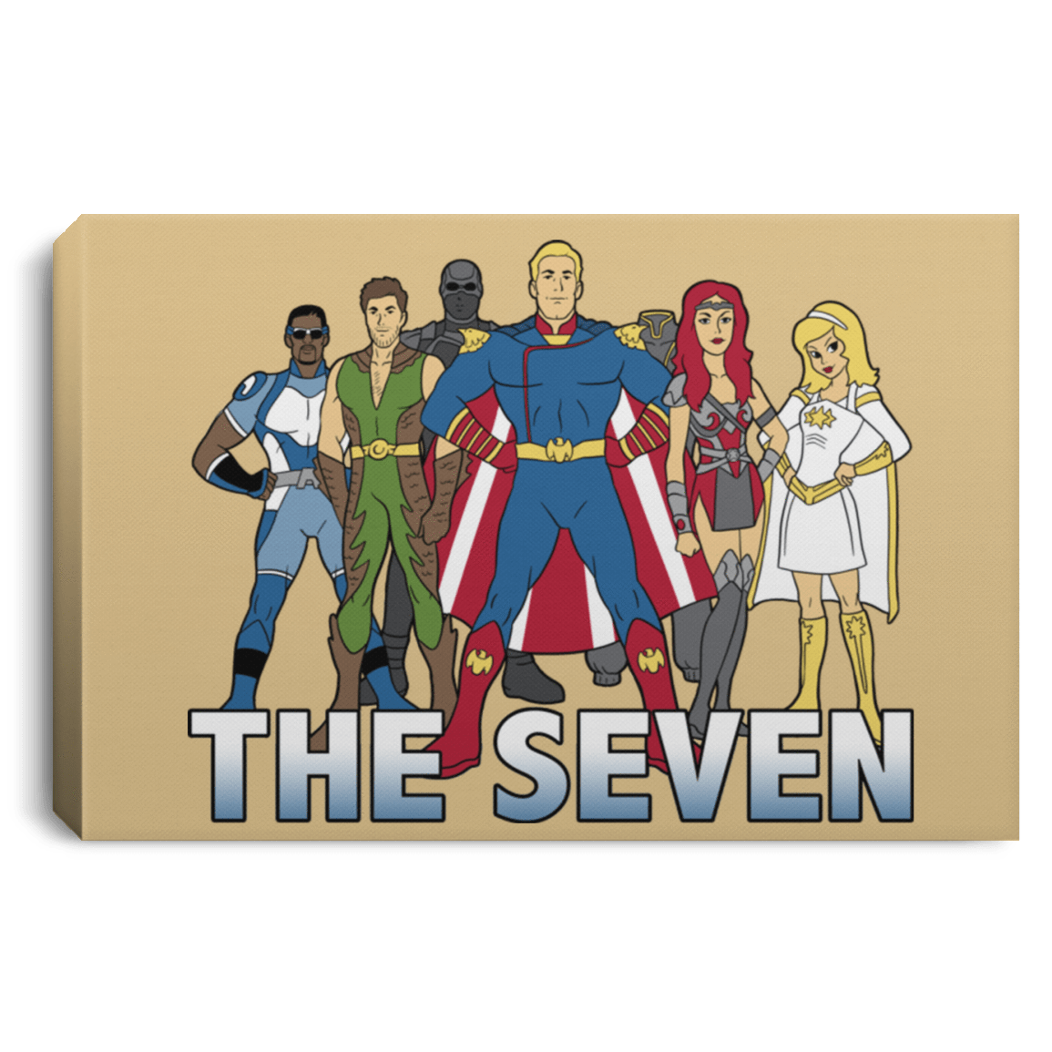 Housewares Tan / 12" x 8" Cartoon Seven Premium Landscape Canvas