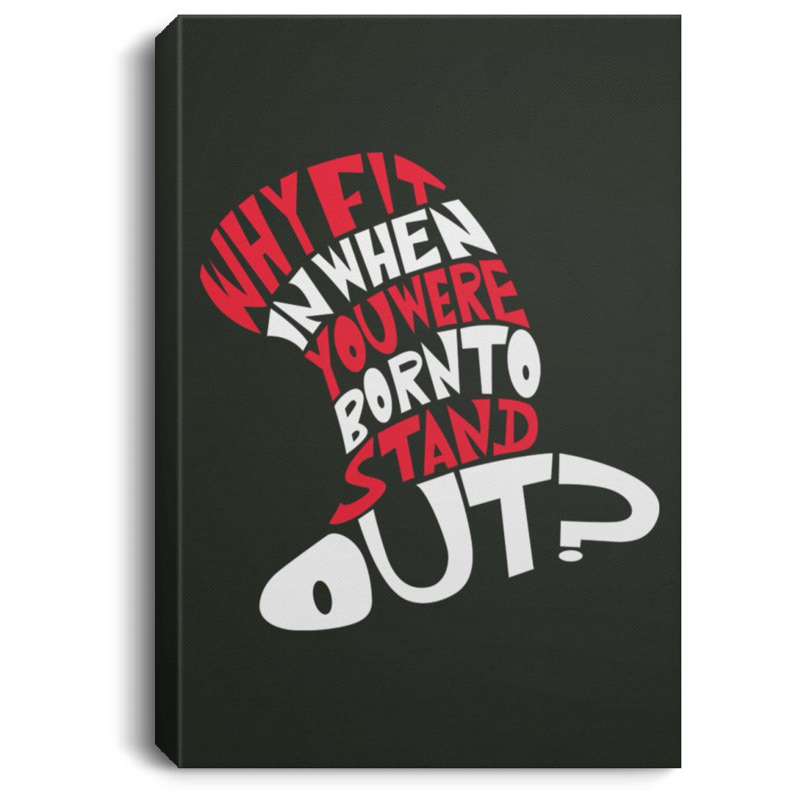 Housewares Forest / 8" x 12" Cat In The Hat Premium Portrait Canvas