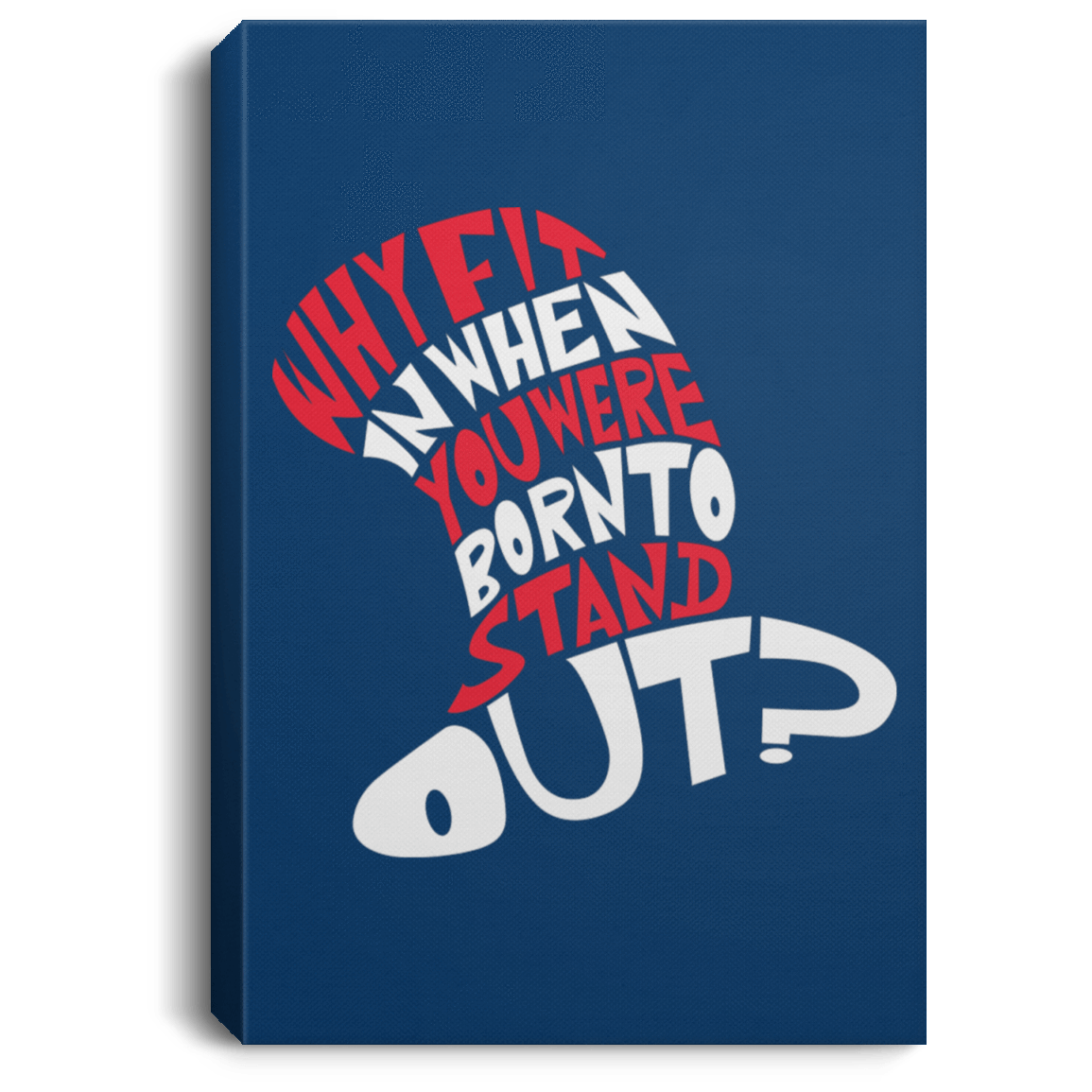 Housewares Royal / 8" x 12" Cat In The Hat Premium Portrait Canvas