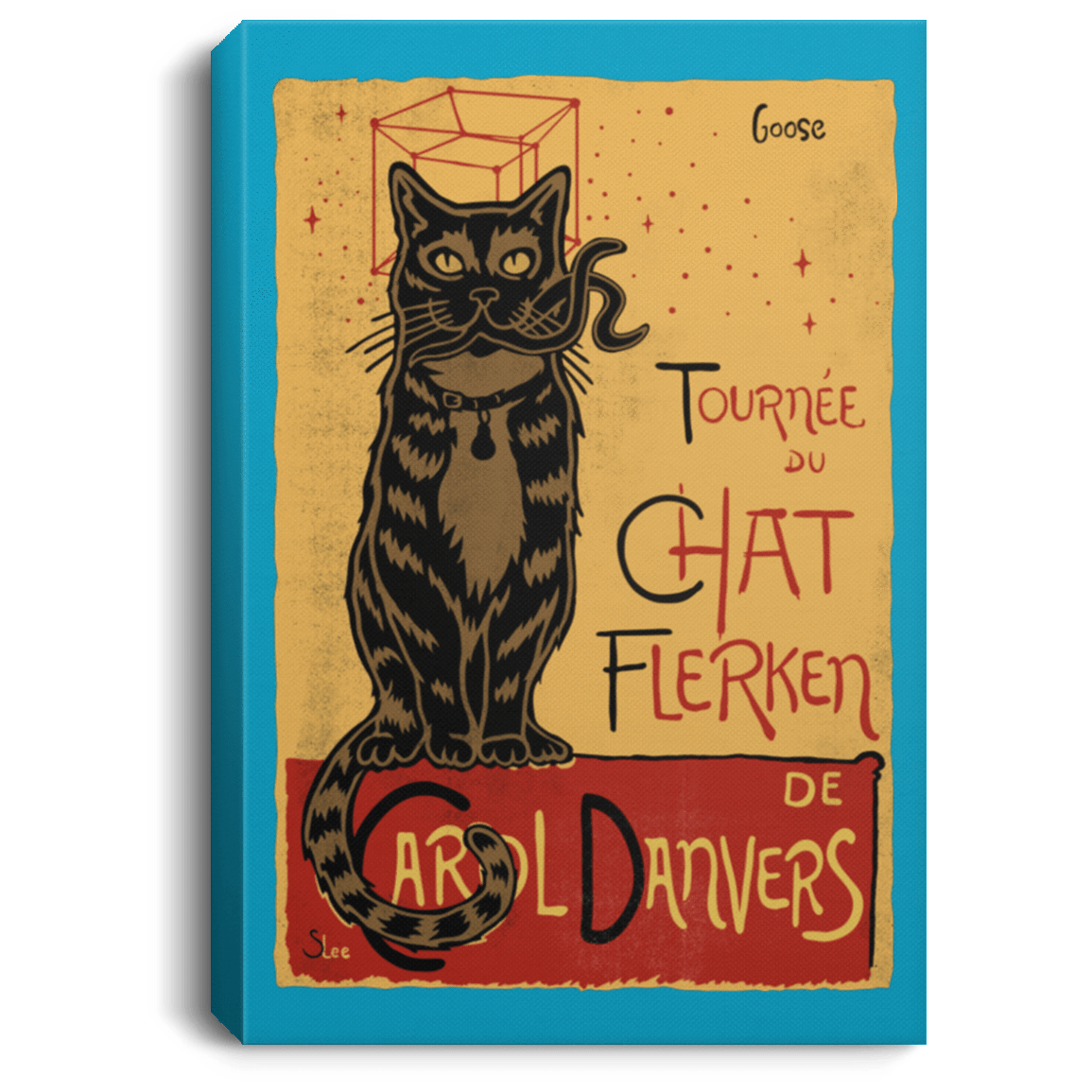 Housewares Turquoise / 8" x 12" Chat Flerken Premium Portrait Canvas