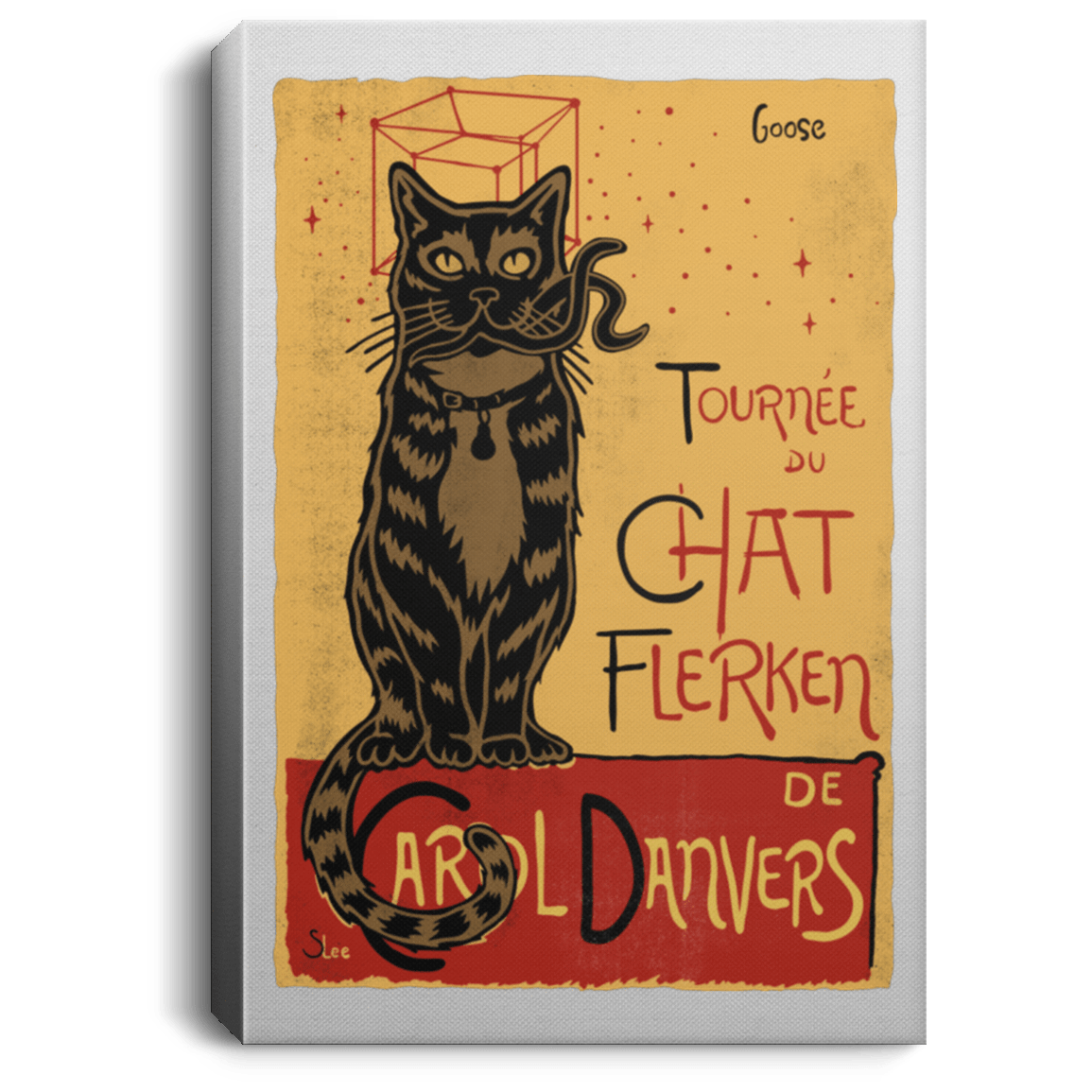 Housewares White / 8" x 12" Chat Flerken Premium Portrait Canvas