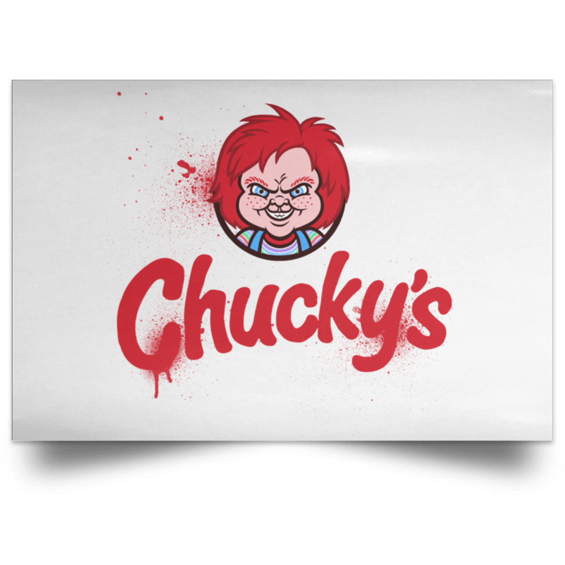 Housewares White / 18" x 12" Chuckys Logo Landscape Poster
