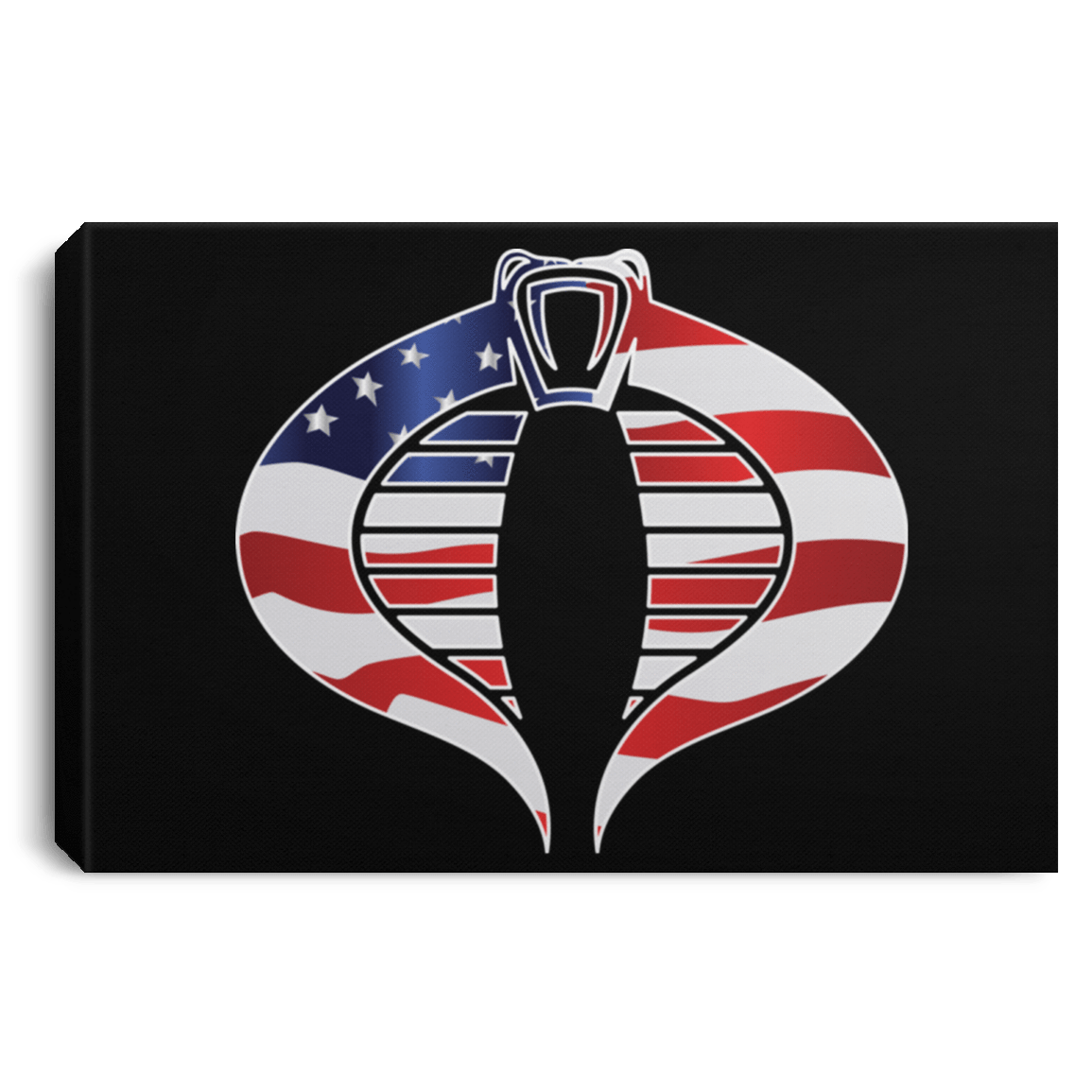 Housewares Black / 12" x 8" COBRA FLAG Premium Landscape Canvas