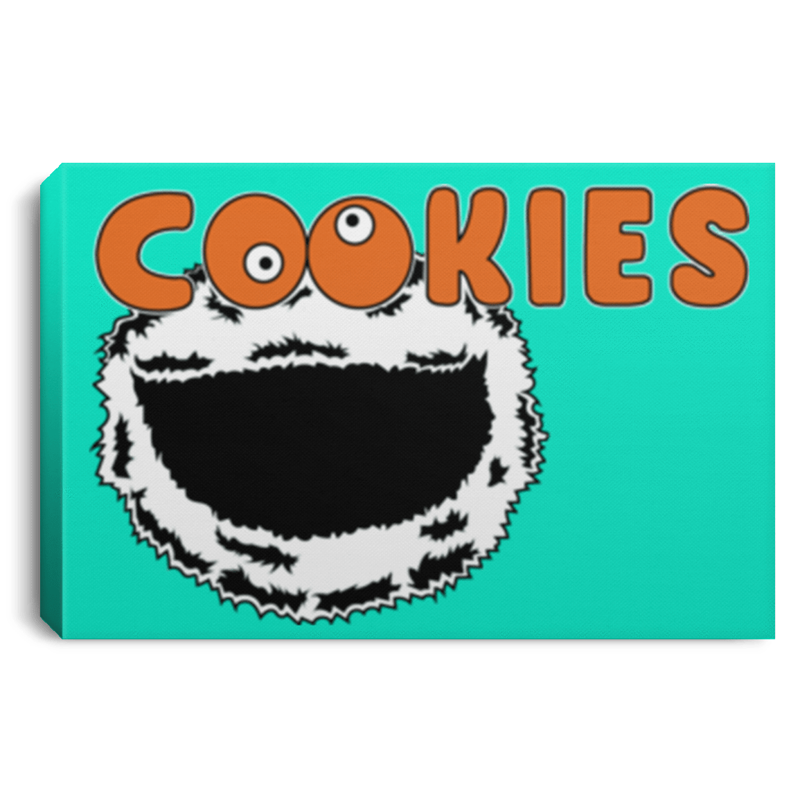 Housewares Teal / 12" x 8" Cookies! Premium Landscape Canvas