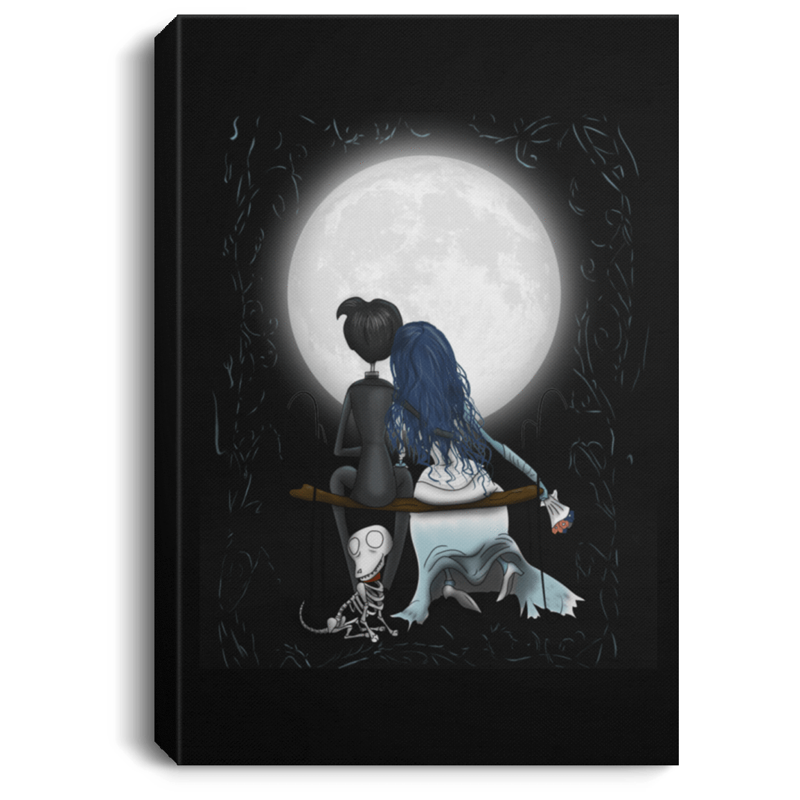 Housewares Black / 8" x 12" Corpse Bride Love Premium Portrait Canvas