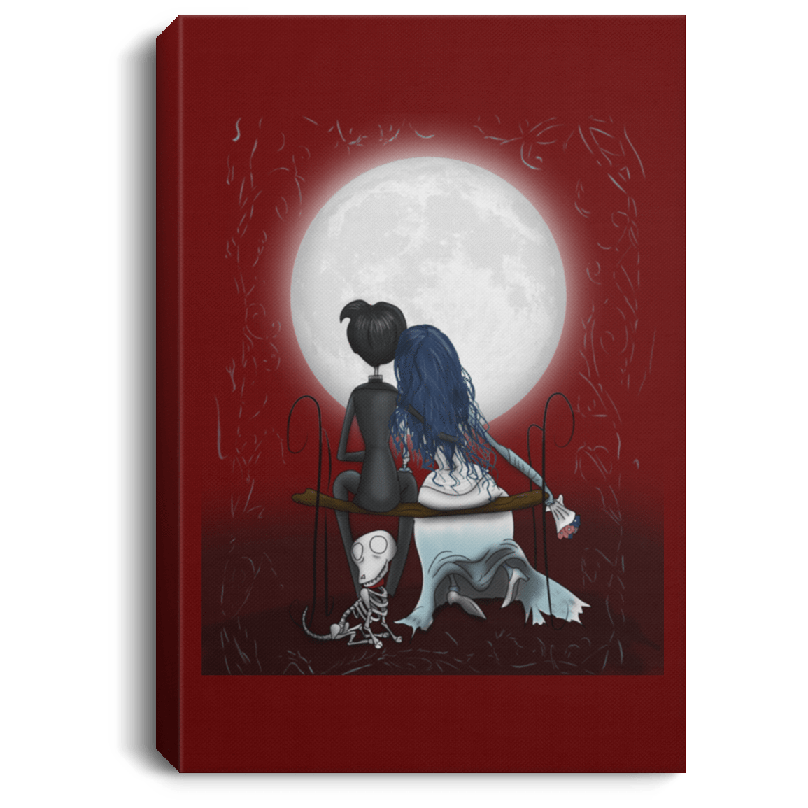 Housewares Maroon / 8" x 12" Corpse Bride Love Premium Portrait Canvas