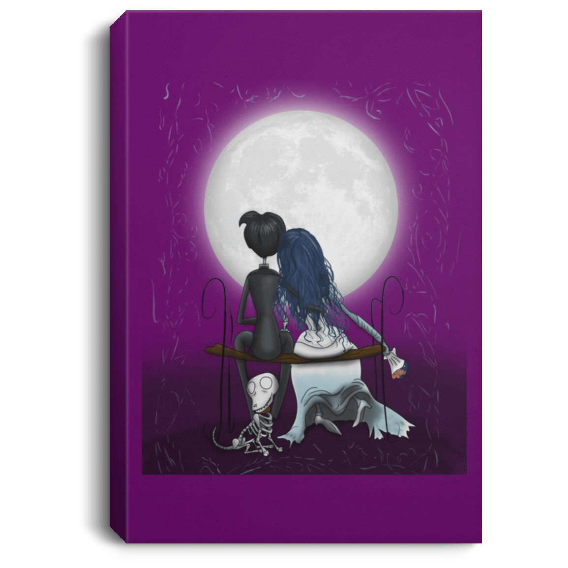 Housewares Purple / 8" x 12" Corpse Bride Love Premium Portrait Canvas