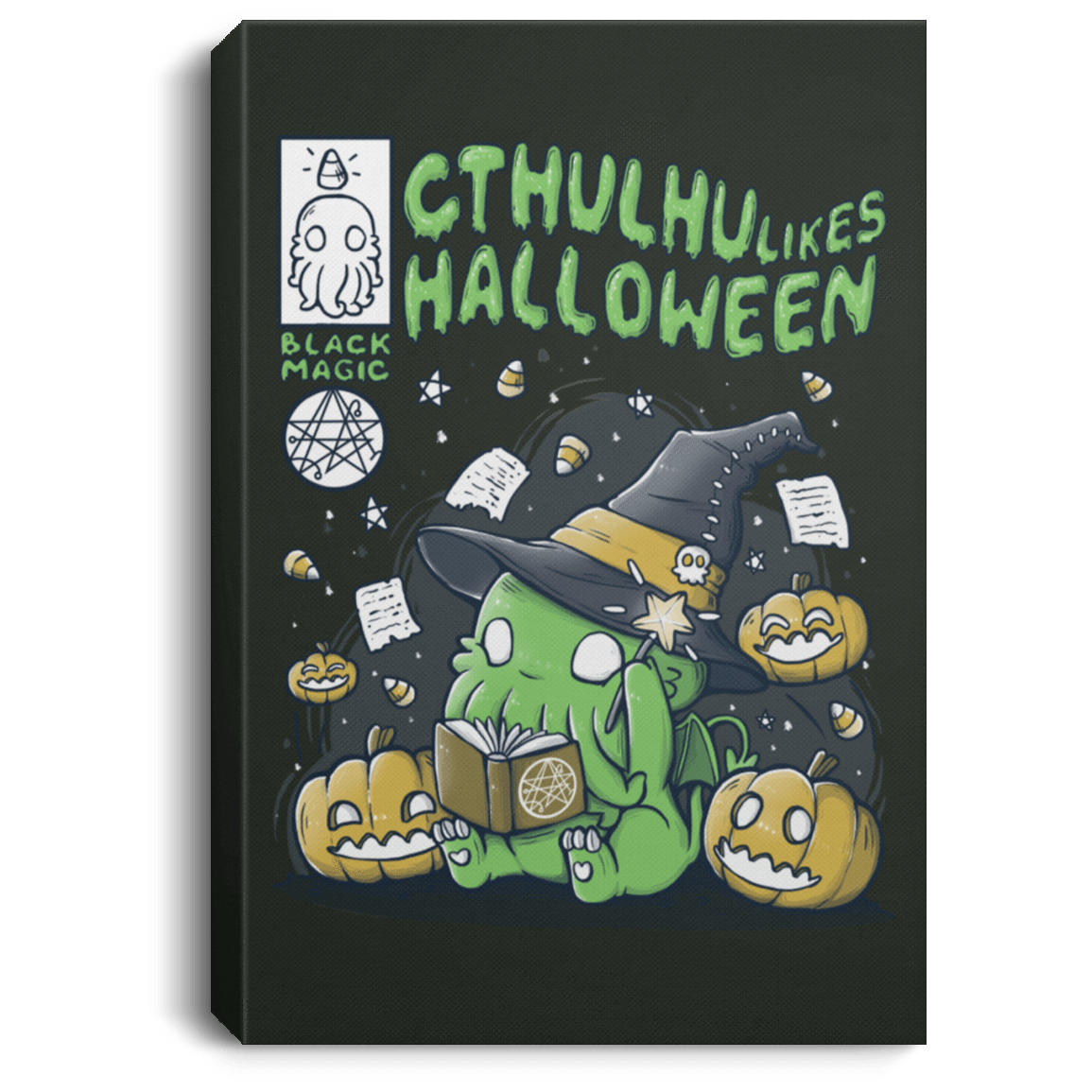 Housewares Forest / 8" x 12" Cthulhu Likes Halloween Premium Portrait Canvas