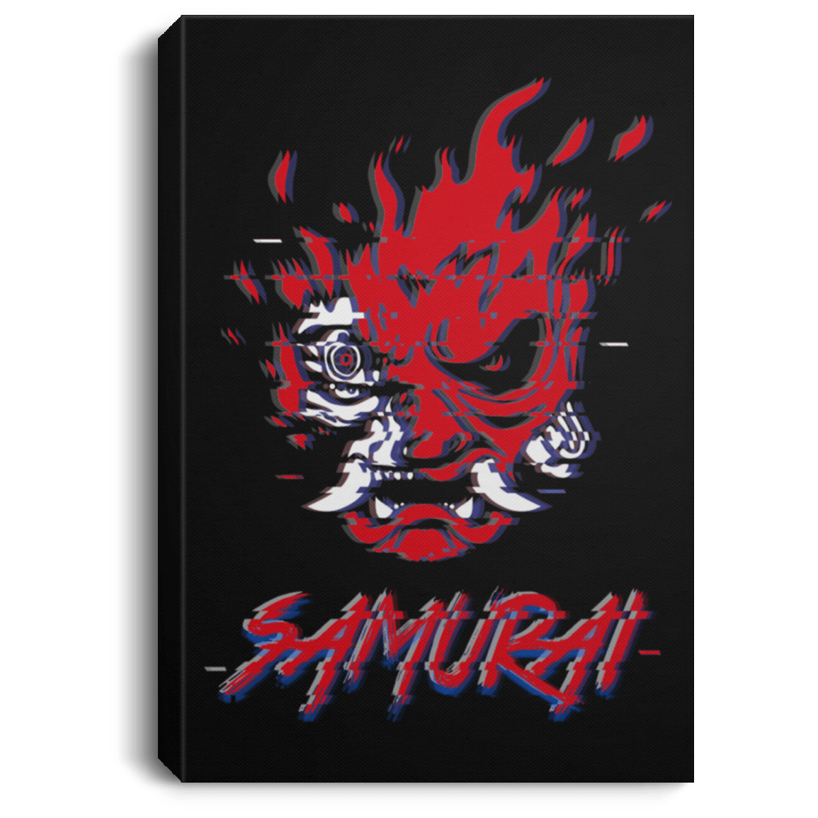Housewares Black / 8" x 12" Cyber Samurai Premium Portrait Canvas