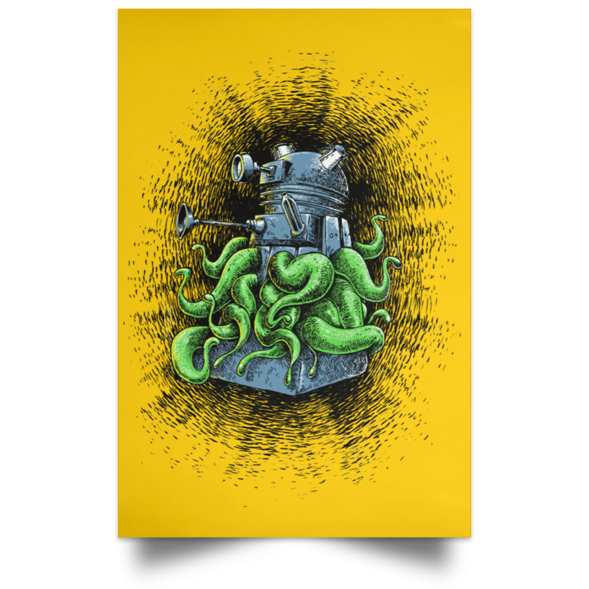 Housewares Athletic Gold / 12" x 18" Dalek Tentacles Portrait Poster