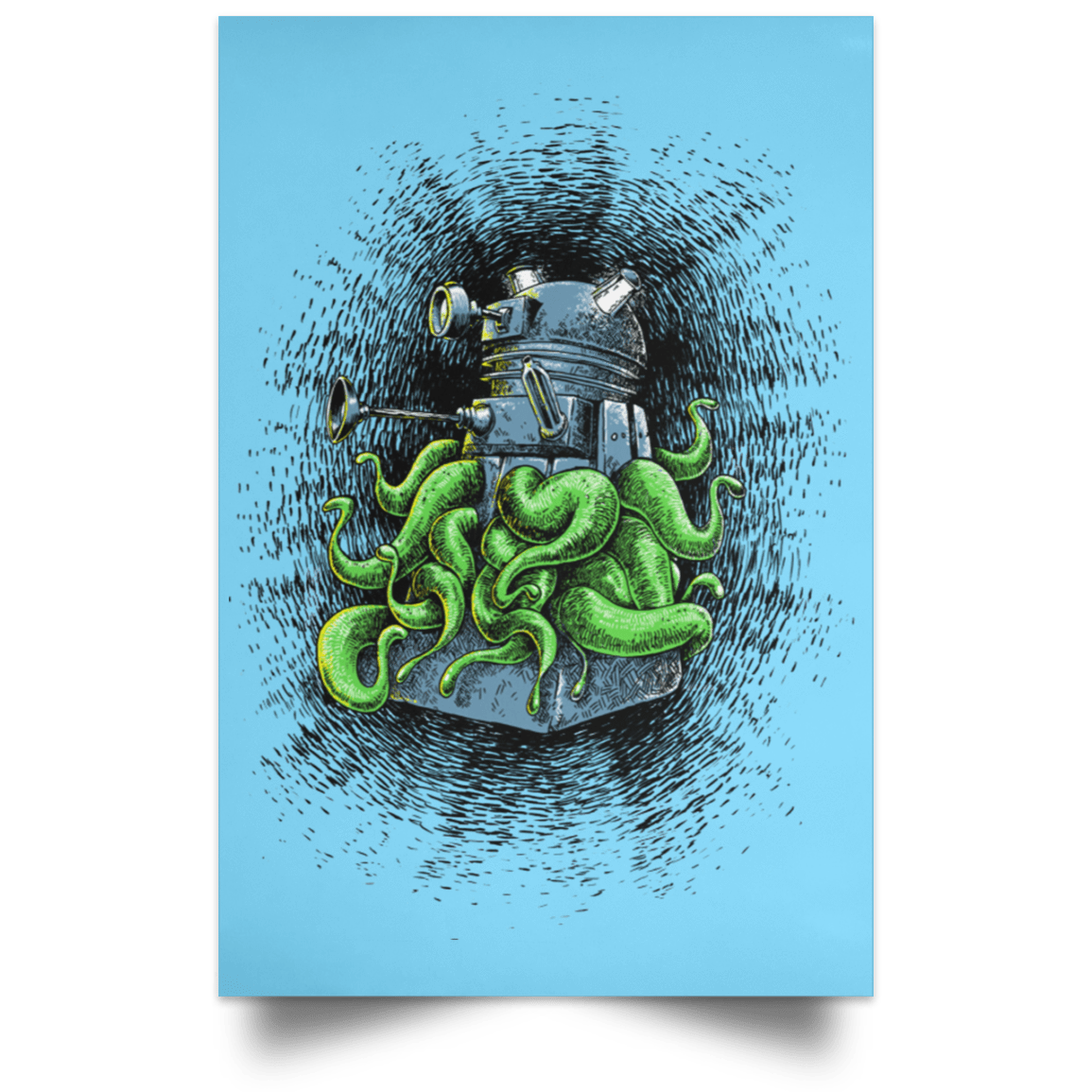 Housewares Columbia Blue / 12" x 18" Dalek Tentacles Portrait Poster